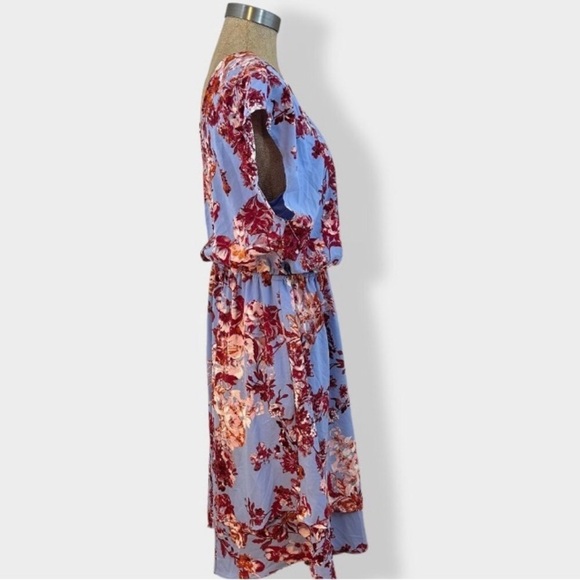 NWOT! Soma Floral Asymmetrical Sleeveless Elastic Waist Day Dress - Size XS💛 - Picture 4 of 8